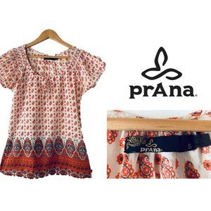 Prana Paisley Peasant Blouse (Sz S)